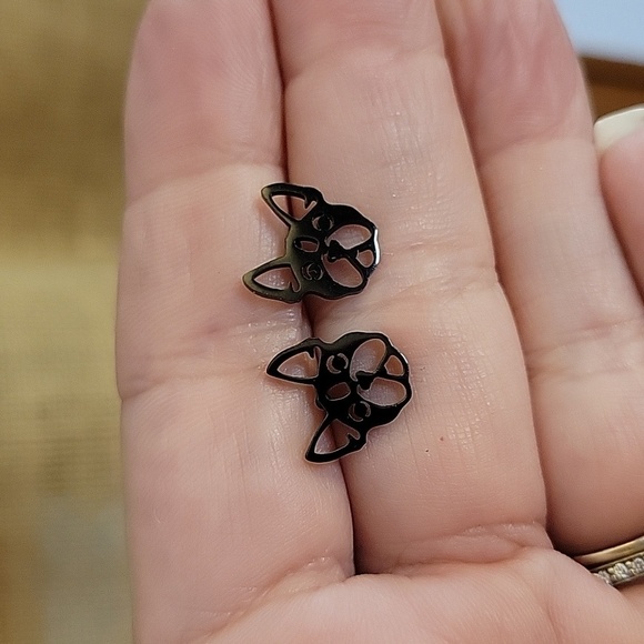 BOSTON TERRIER Stud Earrings, Choice of Color - Picture 6 of 7